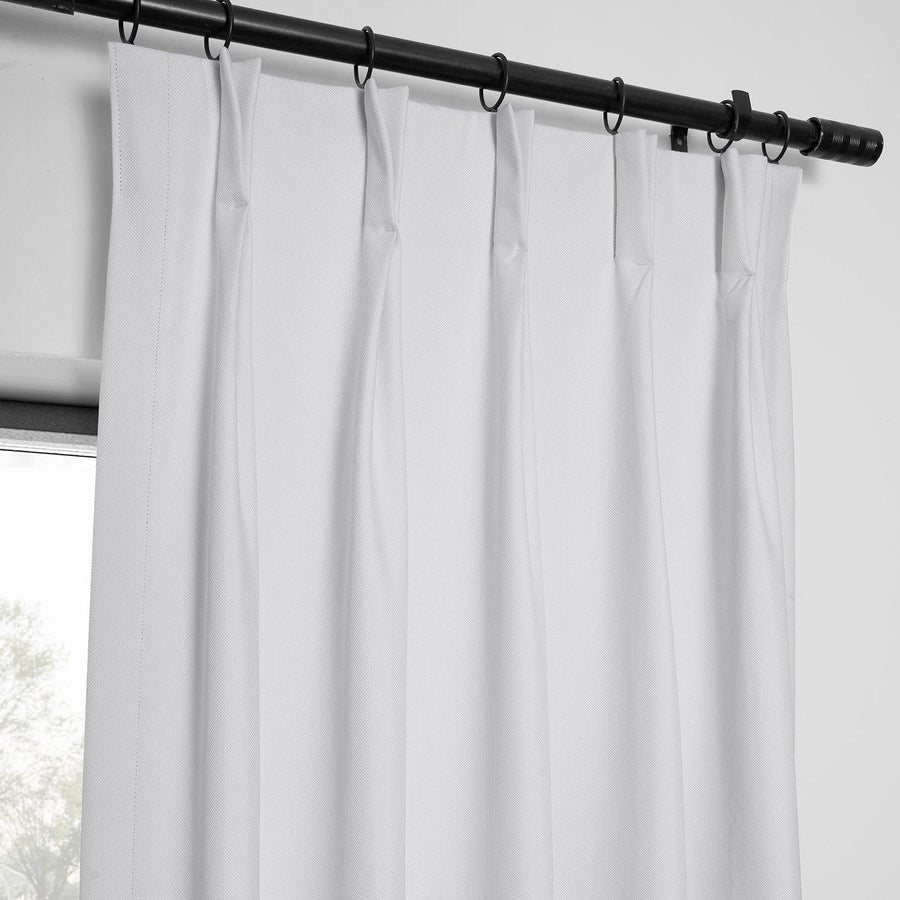 White French Pleat Performance Linen Hotel Blackout Curtain