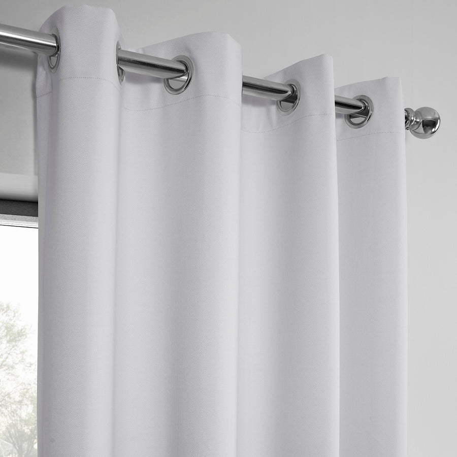 White Grommet Performance Linen Hotel Blackout Curtain