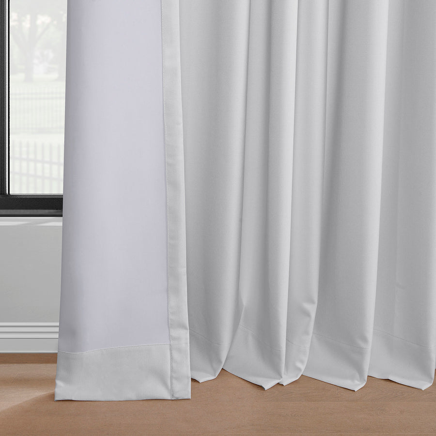 White Grommet Performance Linen Hotel Blackout Curtain