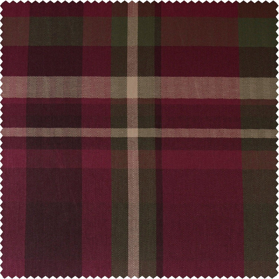 Burgundy Bliss Heritage Weave Cotton Swatch - HalfPriceDrapes.com