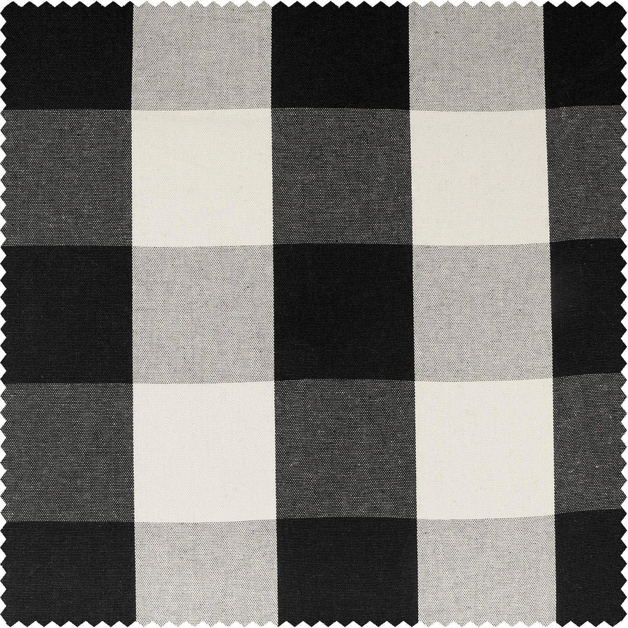 Black & White Buffalo Heritage Weave Cotton Swatch - HalfPriceDrapes.com