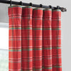 Rustic Red Plaid Heritage Weave Cotton Room Darkening Curtain Pair (2 Panels) - HalfPriceDrapes.com