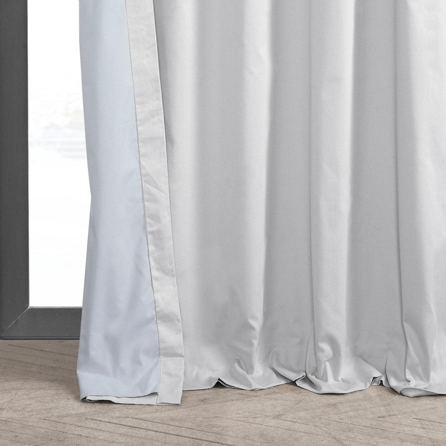 Whisper White Solid Cotton Hotel Blackout Curtain
