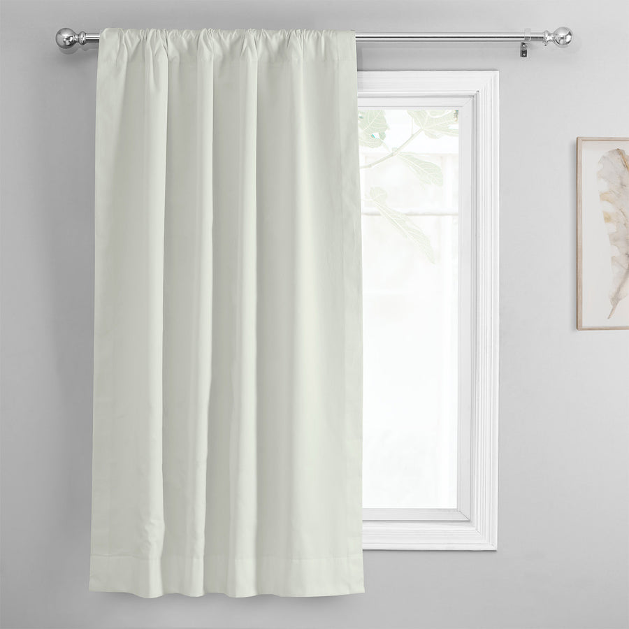 Fresh Popcorn Solid Cotton Tie-Up Window Shade