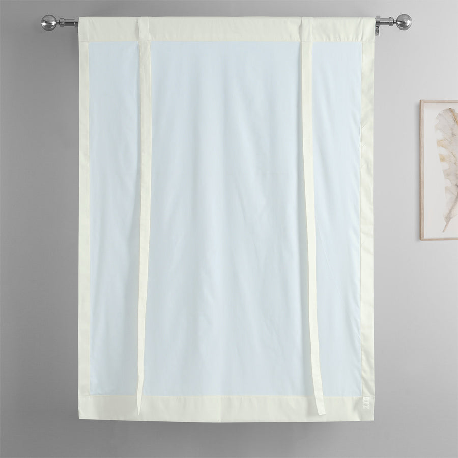 Fresh Popcorn Solid Cotton Tie-Up Window Shade