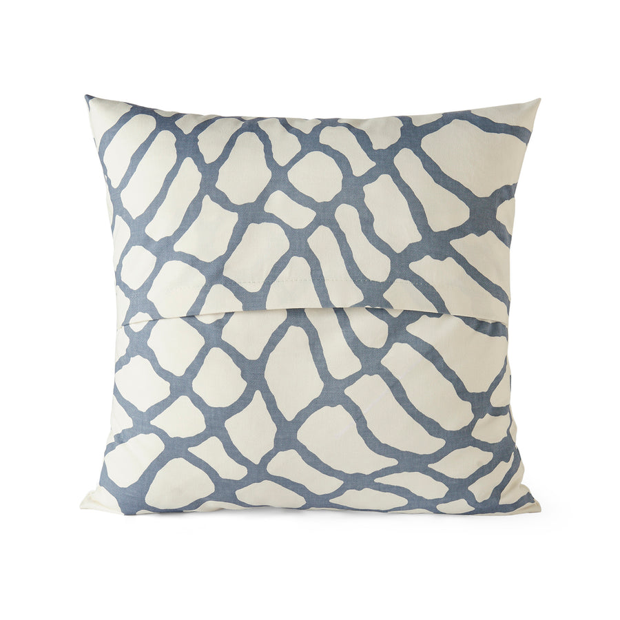 Ellis Blue Geometric Printed Cotton Cushion Covers - Pair