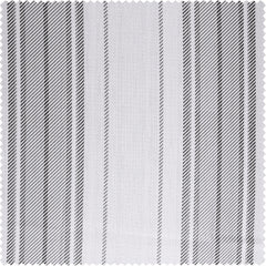 Echo Stripes Greige Striped Blossom Printed Shower Curtain