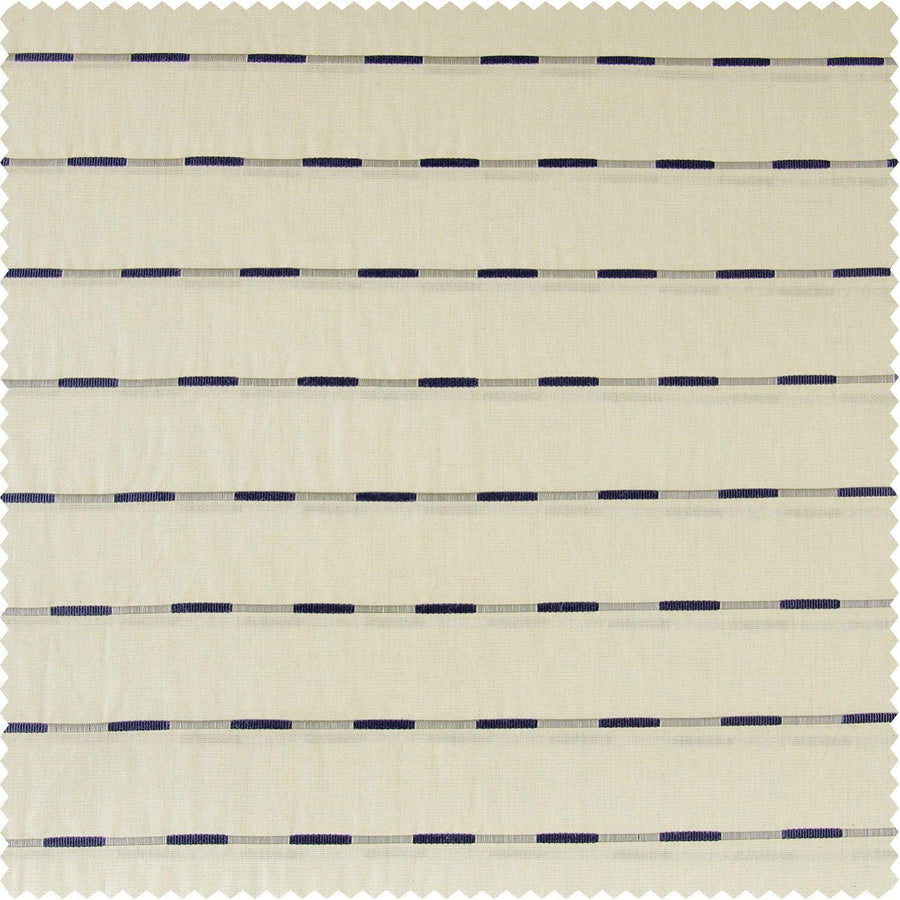 Sailors Striped Blue Linear Cotton Swatch - HalfPriceDrapes.com