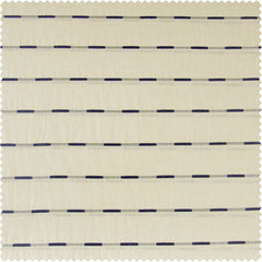 Sailors Striped Blue Linear Cotton Light Filtering Curtain Pair (2 Panels)