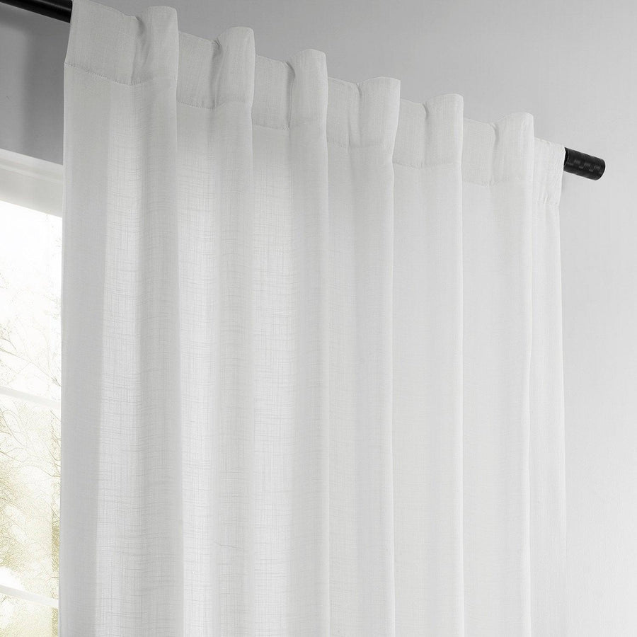 Off-White Summer Linen Light Filtering Curtain Pair (2 Panels) - HalfPriceDrapes.com