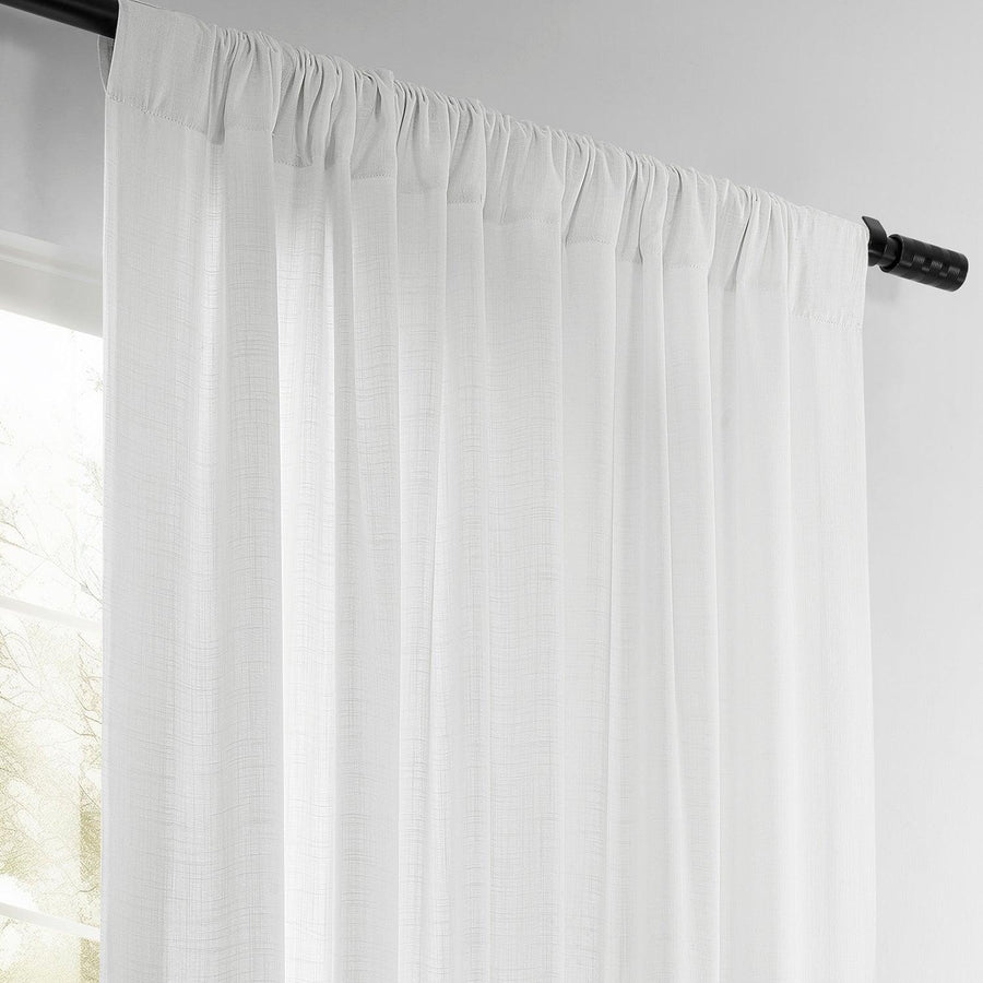 Off-White Summer Linen Light Filtering Curtain Pair (2 Panels) - HalfPriceDrapes.com