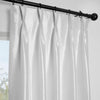 Eggshell French Pleat Faux Silk Taffeta Blackout Curtain - HalfPriceDrapes.com