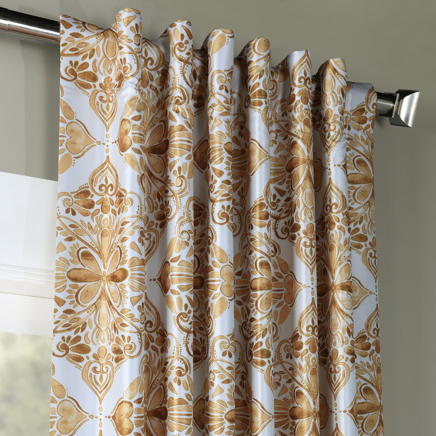 Tiera Gold Damask Blackout Curtain