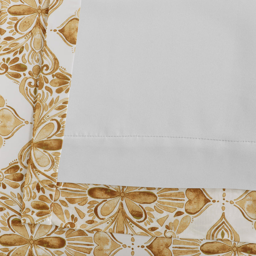 Tiera Gold Damask Blackout Curtain