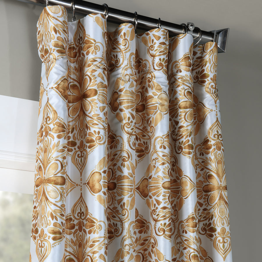 Tiera Gold Damask Blackout Curtain