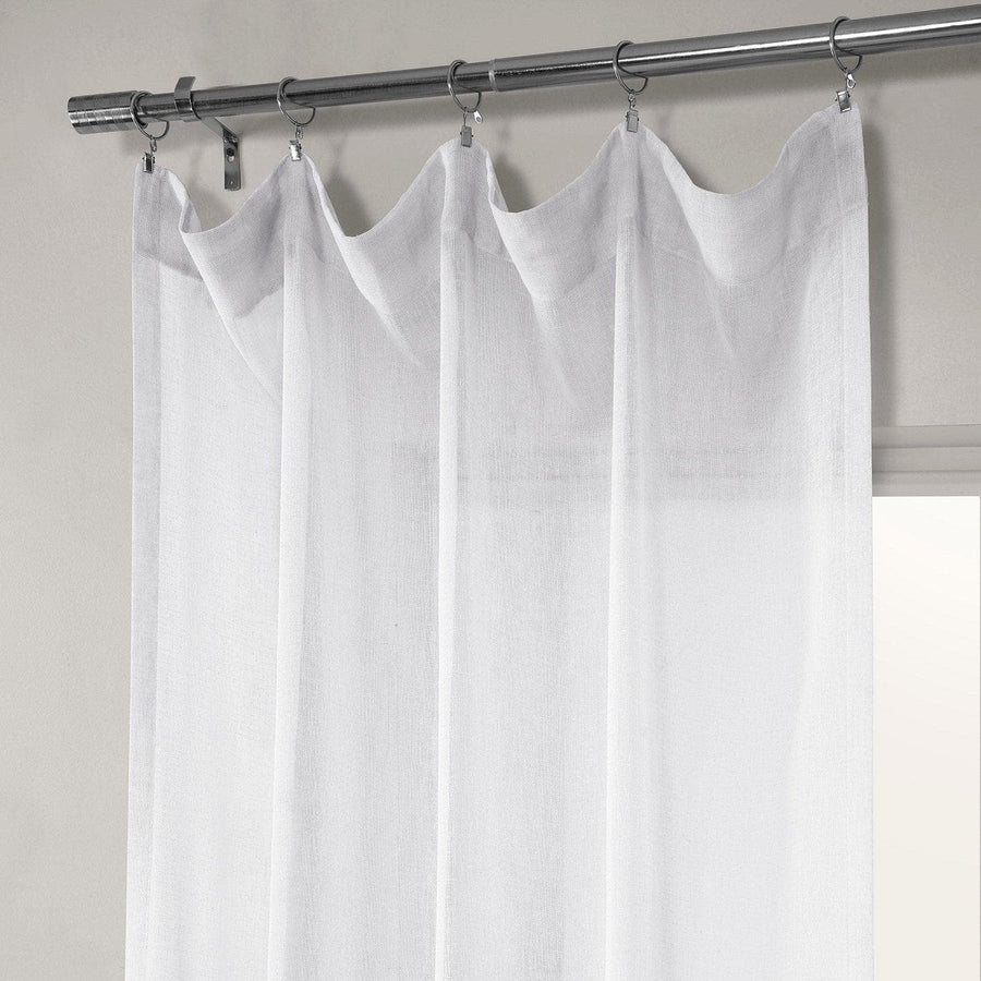 Cirro Off White Solid Linen Sheer Curtain Pair (2 Panels) - HalfPriceDrapes.com