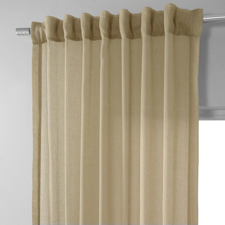 Gobi Dunes Faux Linen Sheer Curtain Pair (2 Panels) - HalfPriceDrapes.com