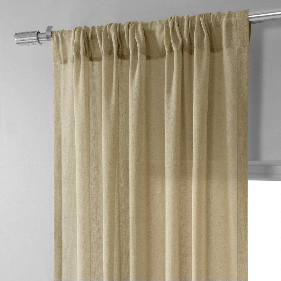 Gobi Dunes Faux Linen Sheer Curtain Pair (2 Panels) - HalfPriceDrapes.com