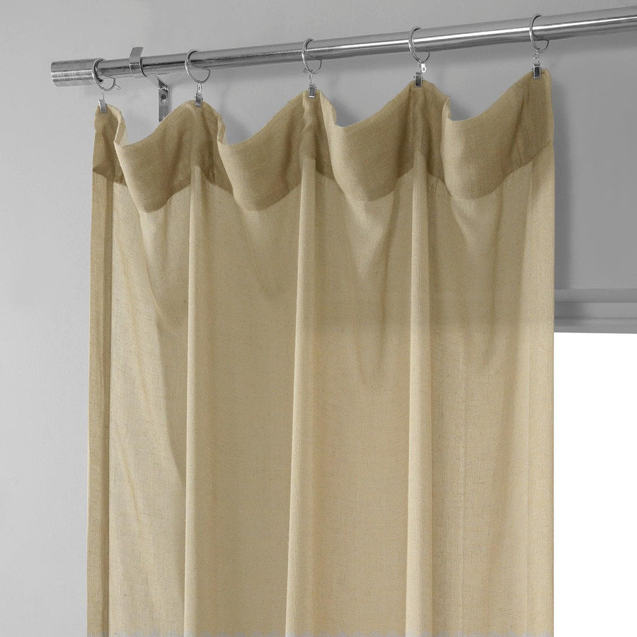 Gobi Dunes Faux Linen Sheer Curtain Pair (2 Panels) - HalfPriceDrapes.com