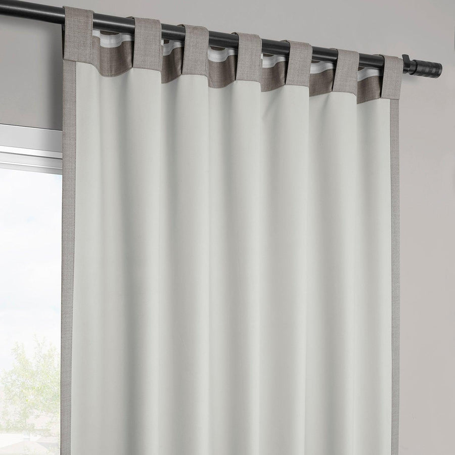 Light Steel Grey Vienna Basic Linen Blackout Curtain Pair (2 Panels)