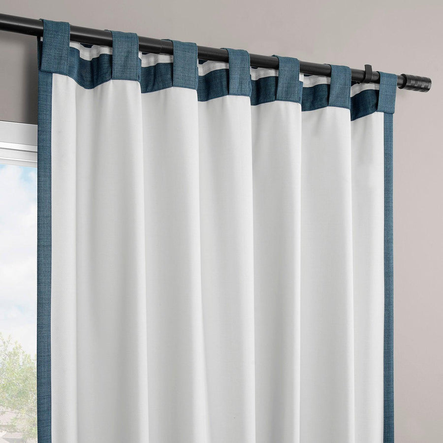 Dark Blue Vienna Basic Linen Blackout Curtain Pair (2 Panels)