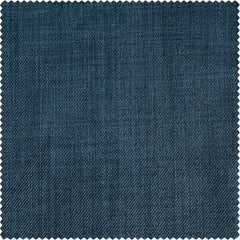 Dark Blue Vienna Basic Linen Blackout Curtain Pair (2 Panels)