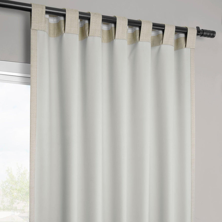 Beige Vienna Basic Linen Blackout Curtain Pair (2 Panels)