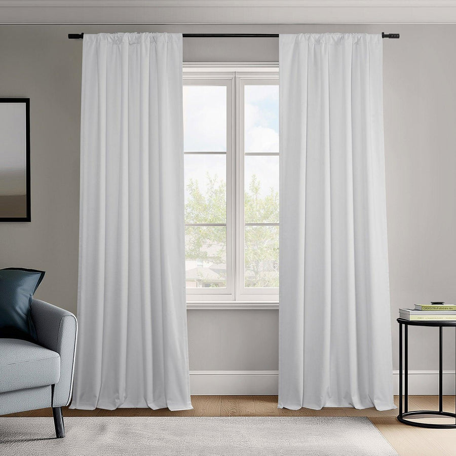 Off-White Vienna Basic Linen Blackout Curtain Pair (2 Panels)