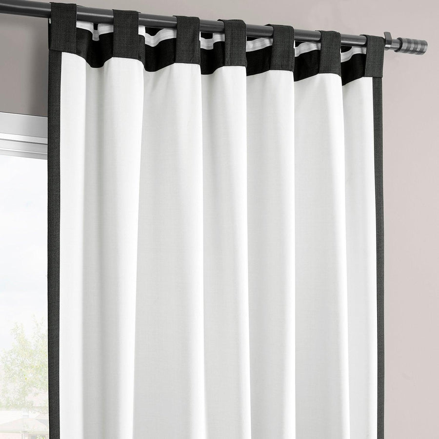 Black Vienna Basic Linen Blackout Curtain Pair (2 Panels)