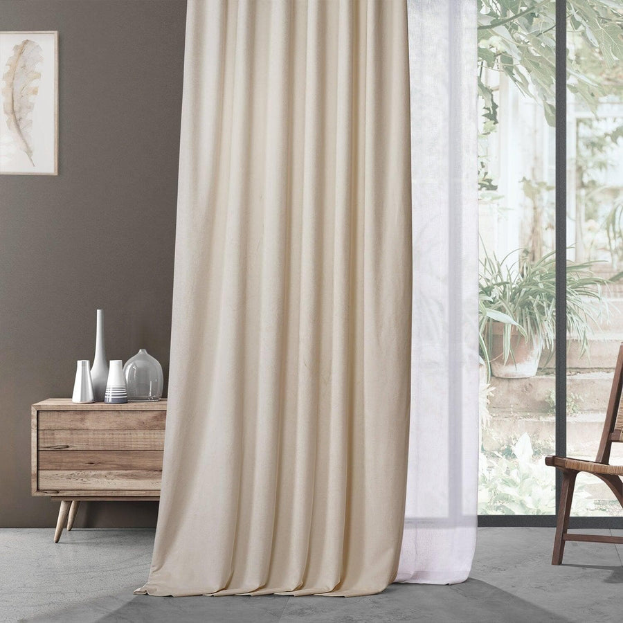 Tiramisu Cream Urban Lush Velvet Custom Curtain