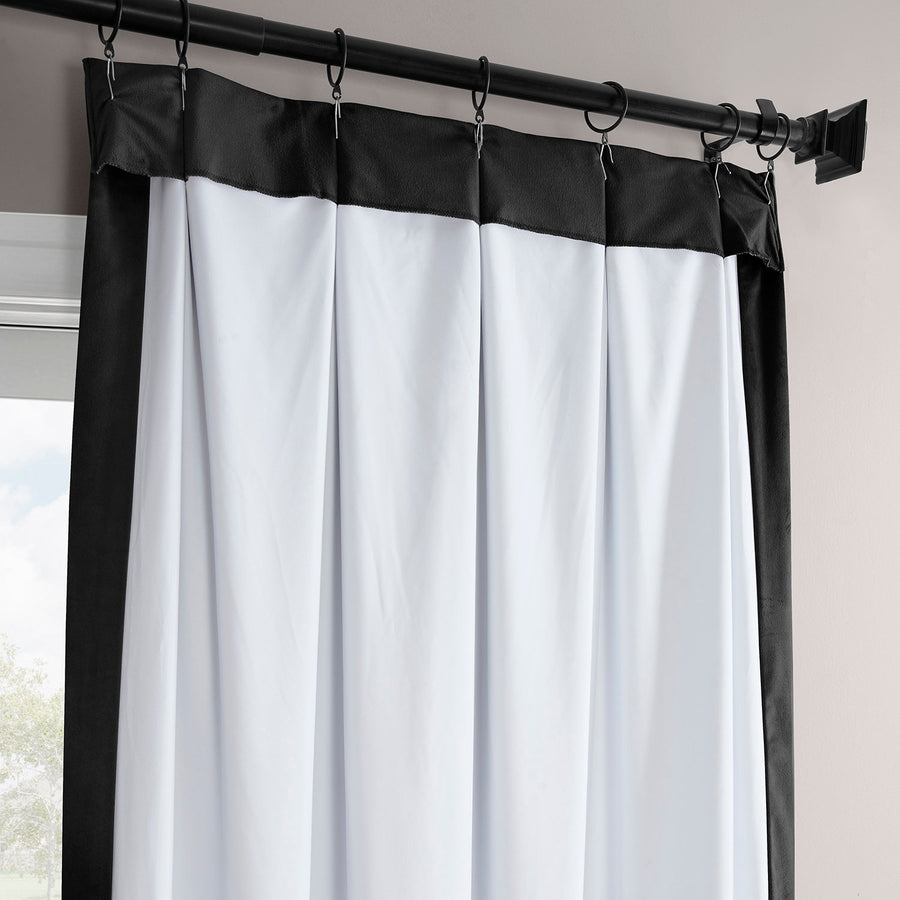 Warm Black French Pleat Signature Velvet Blackout Curtain