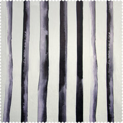 Waves Vertical Charcoal Striped Barcelona Velvet Room Darkening Curtain