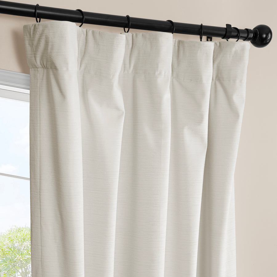 Off-White Ravello Burnout Velvet Room Darkening Curtain