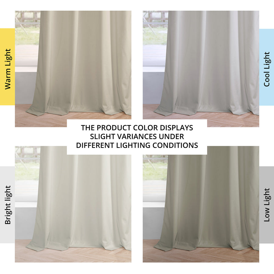 Off-White Grommet Simply Velvet Curtain Pair (2 Panels)