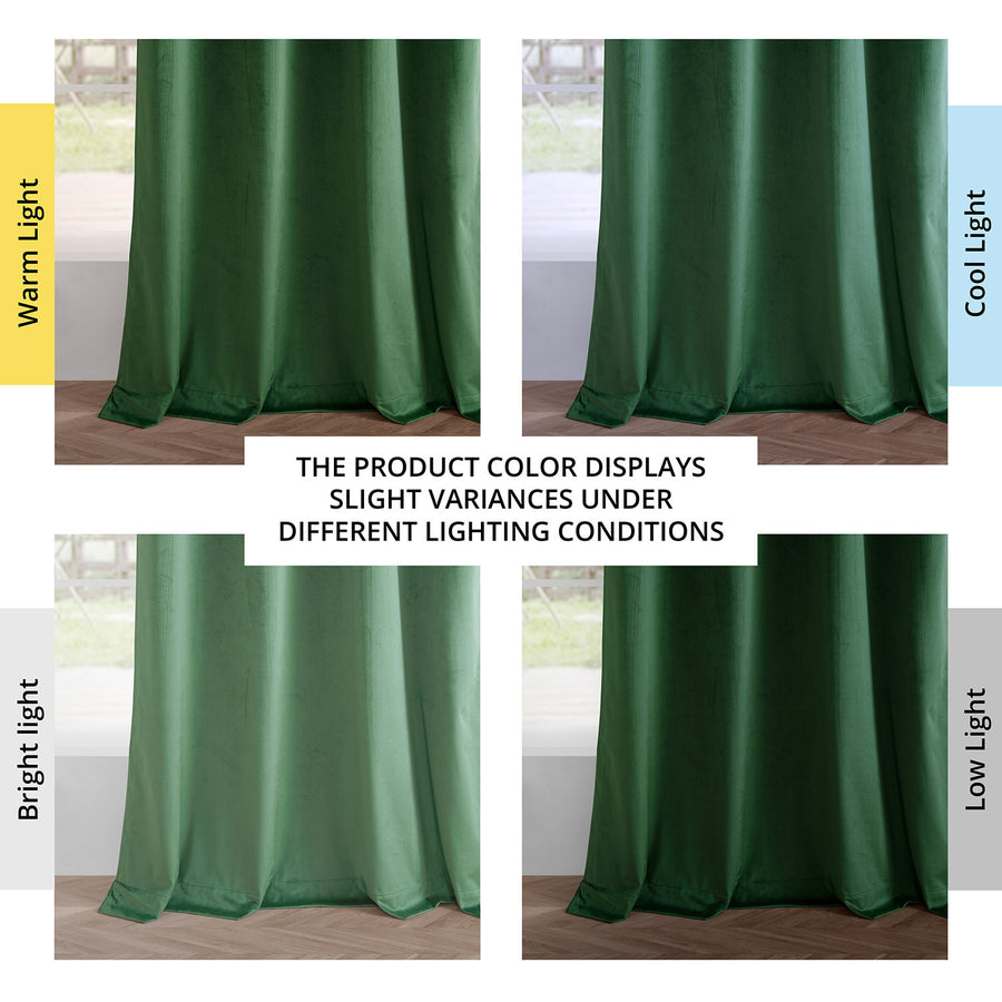 Green Grommet Simply Velvet Curtain Pair (2 Panels)