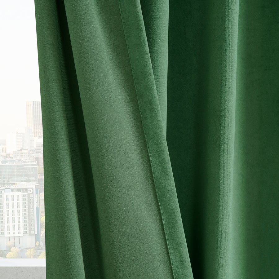 Green Grommet Simply Velvet Curtain Pair (2 Panels)