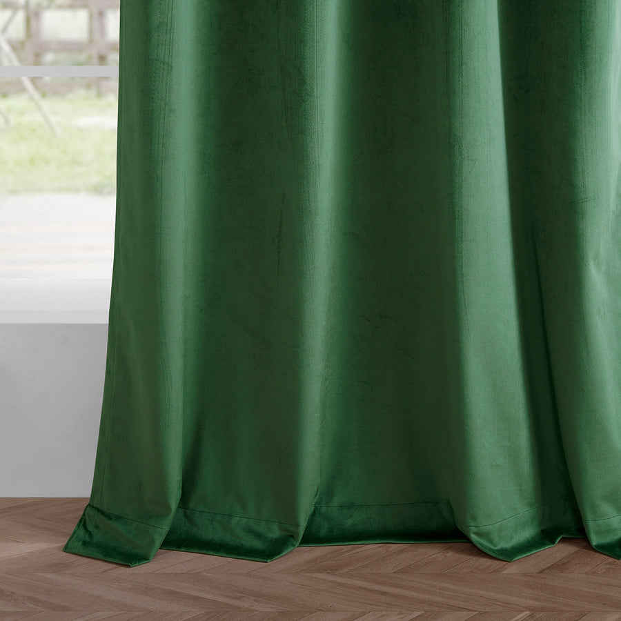 Green Grommet Simply Velvet Curtain Pair (2 Panels)