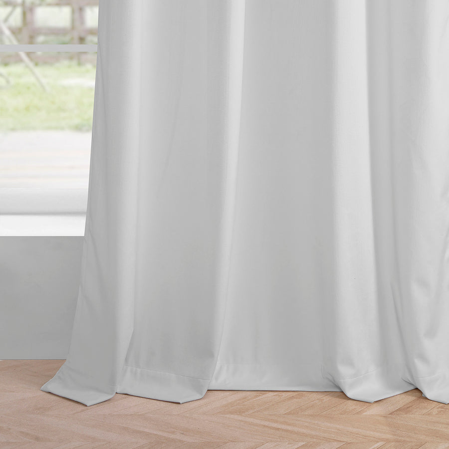 White Grommet Simply Velvet Curtain Pair (2 Panels)