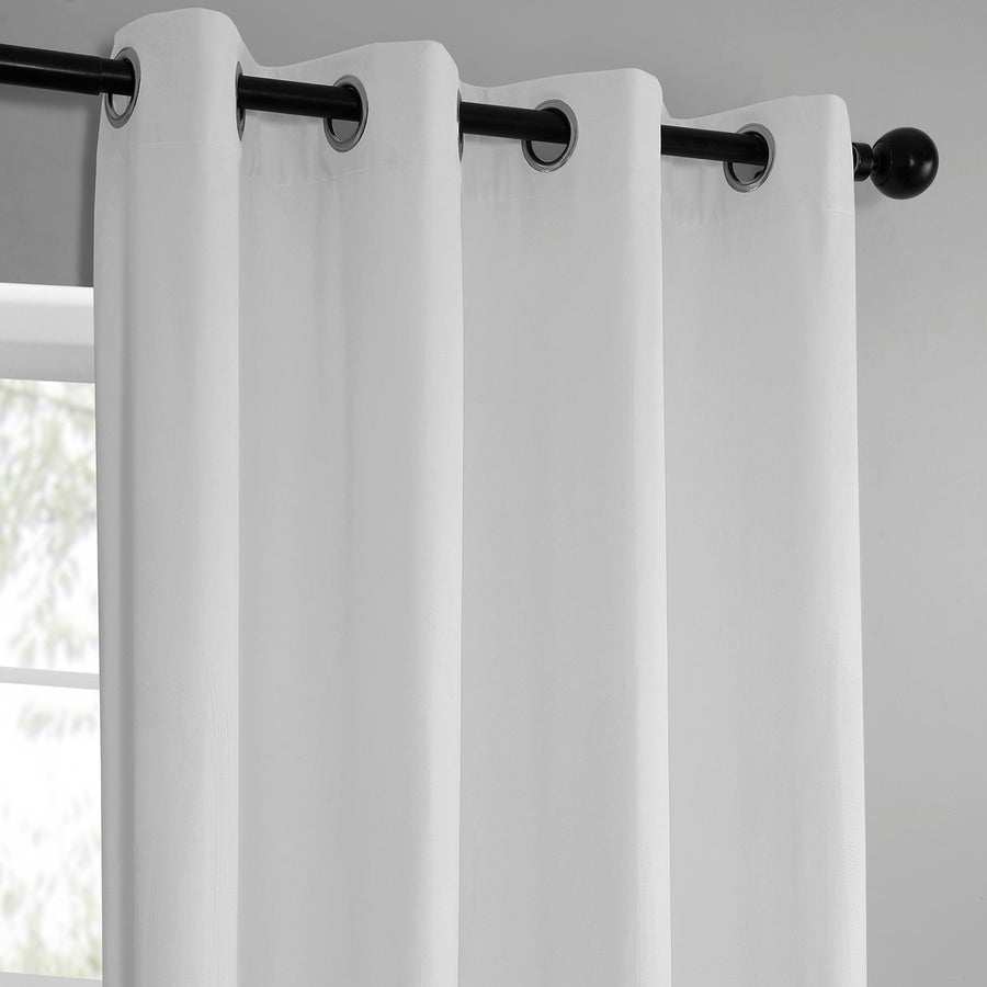 White Grommet Simply Velvet Curtain Pair (2 Panels)