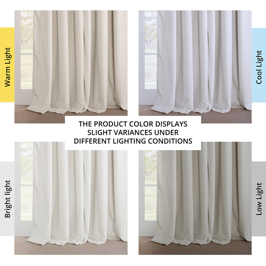 Pillow White French Pleat Heritage Plush Velvet Room Darkening Curtain