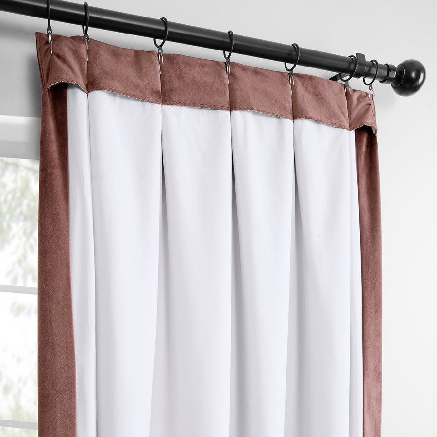 Wild Rose French Pleat Heritage Plush Velvet Room Darkening Curtain