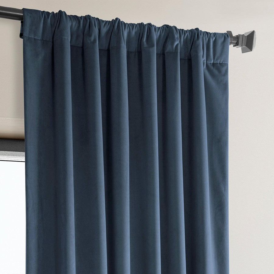 Buy Navy Blue Matte Velvet Lined Eyelet Curtains from Next Australia
