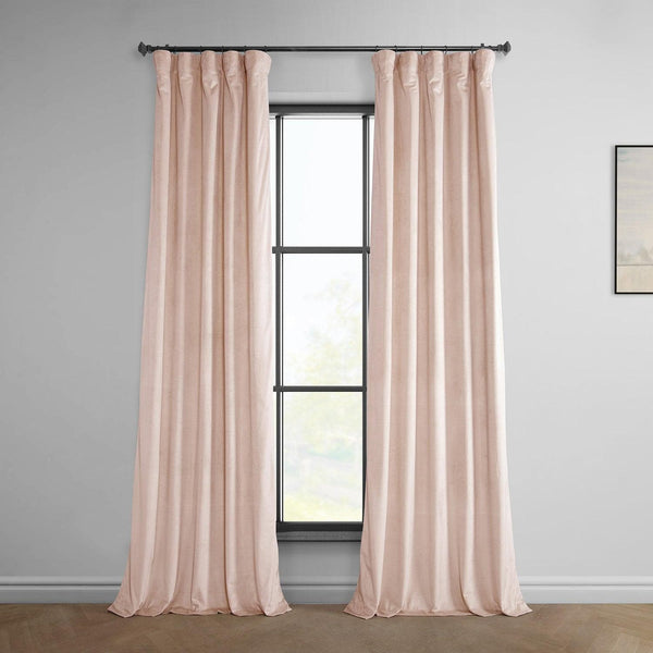 Light Pink Heritage Plush Velvet Curtain