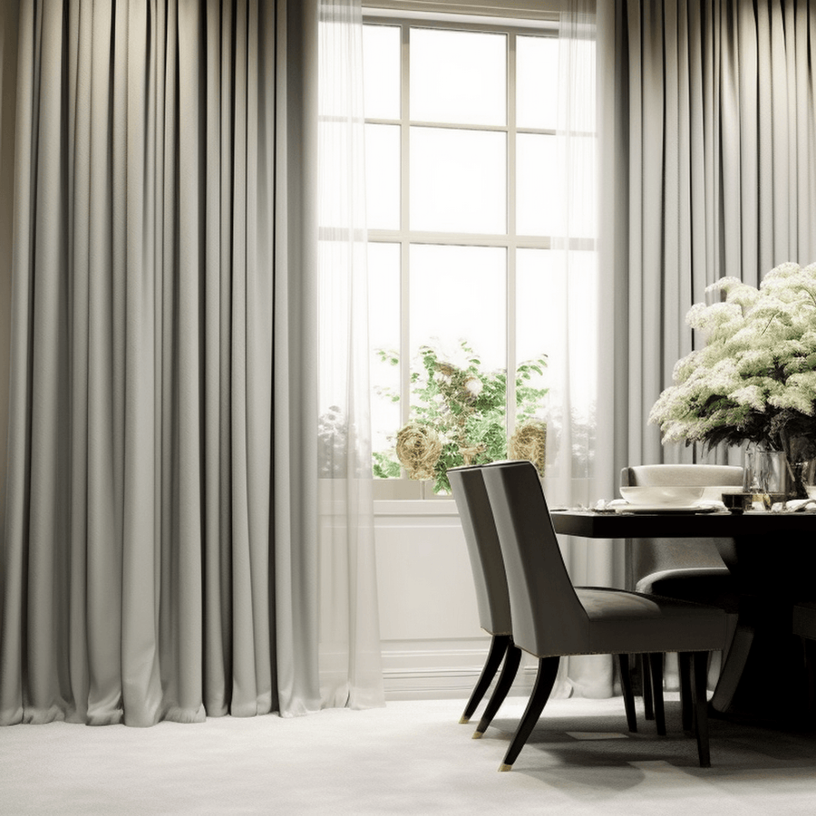 City Grey Heritage Plush Velvet Custom Curtain