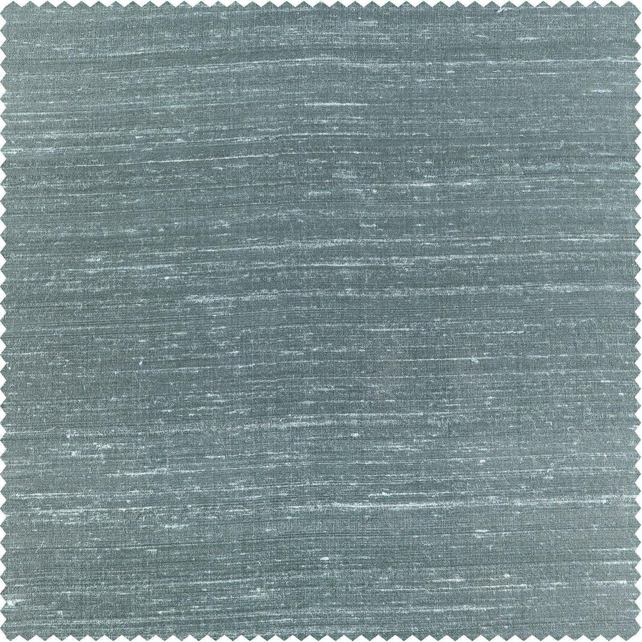 Mood Blue Textured Dupioni Silk Swatch - HalfPriceDrapes.com