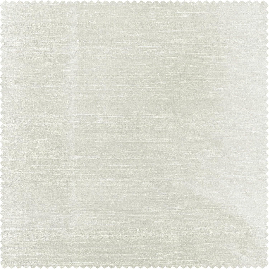 Lily White Textured Dupioni Silk Swatch - HalfPriceDrapes.com