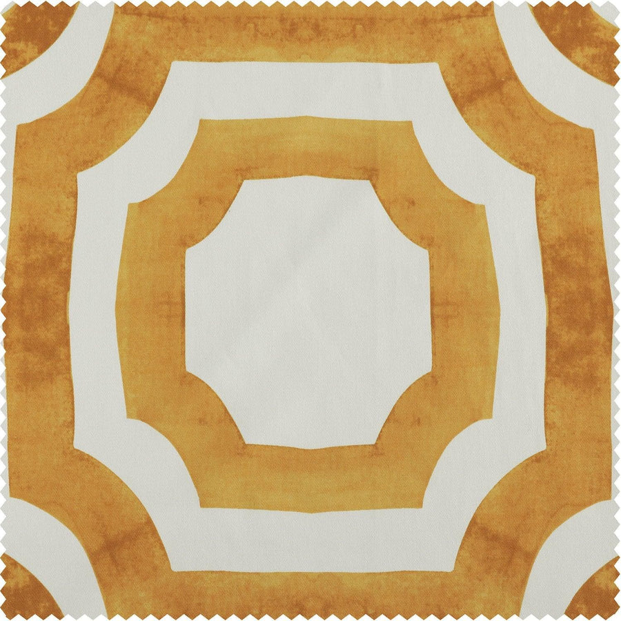 Mecca Gold Printed Cotton Swatch - HalfPriceDrapes.com