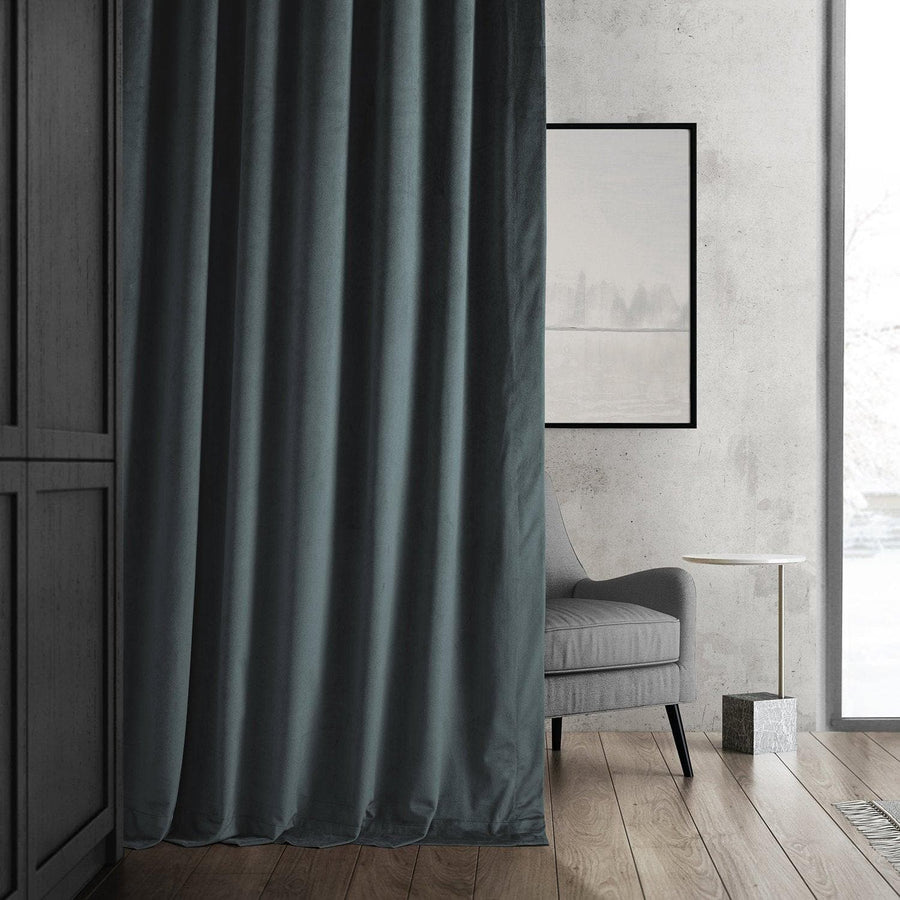 Dark Amaranth Signature Velvet Room Darkening Curtain Pair (2 Panels)
