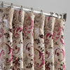 Sonoma Cabernet Printed Faux Linen Room Darkening Curtain