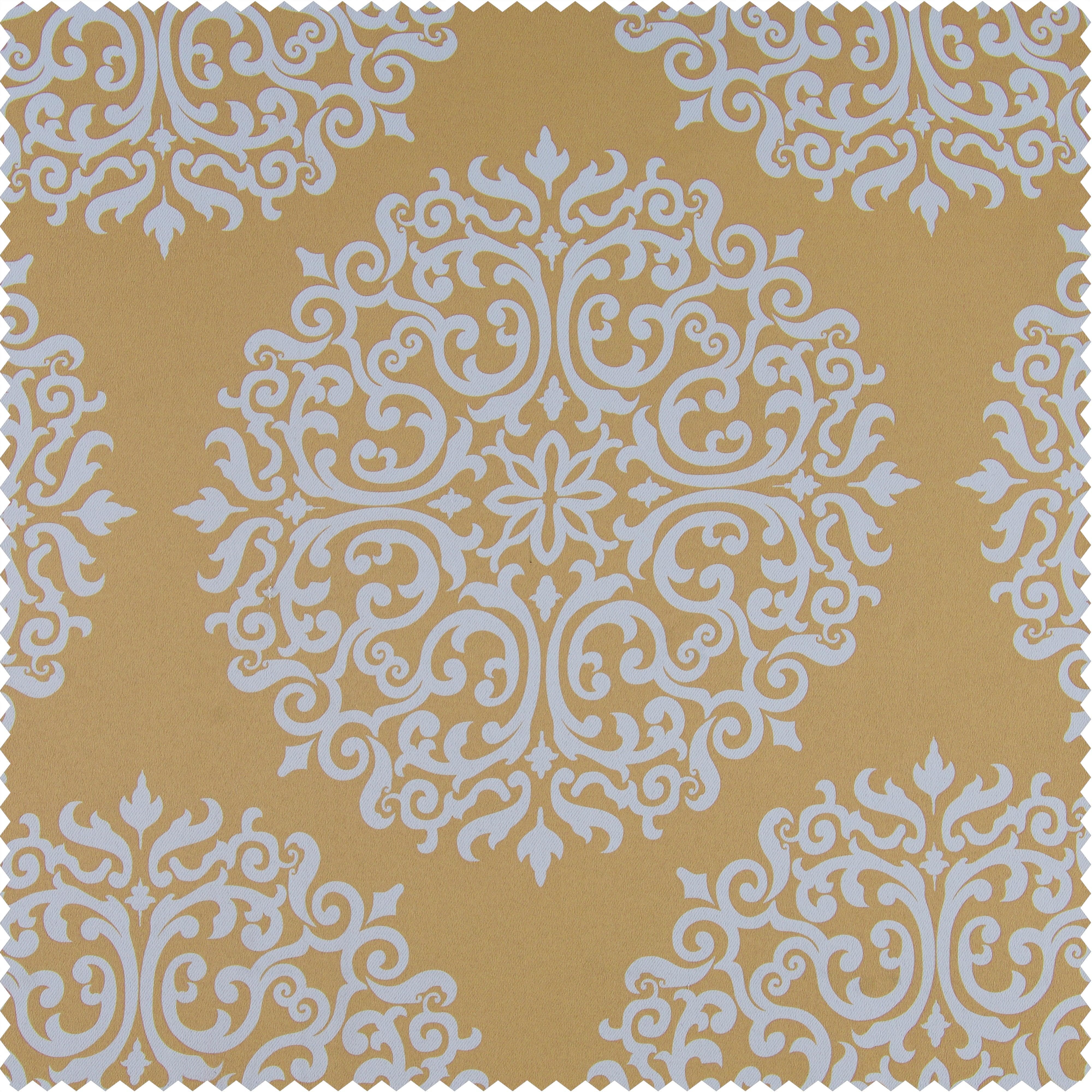 Meridian Gold Damask Tie-Up Window Shade